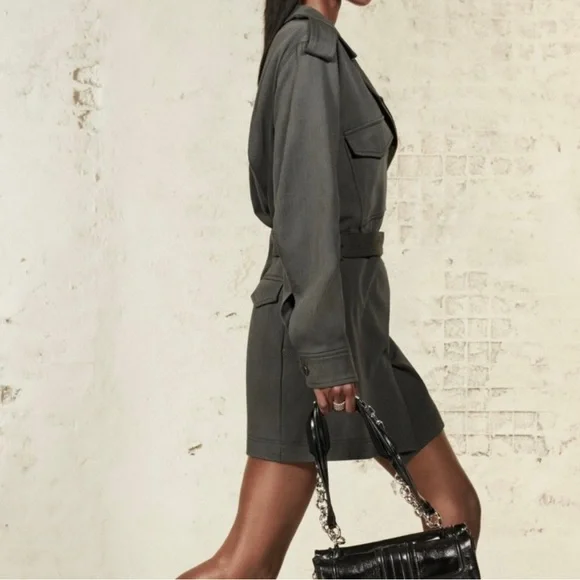 NWOT Zara Surplus Line S Military Jacket Dress one of a kind wardrobe must. #16 - Picture 5 of 6